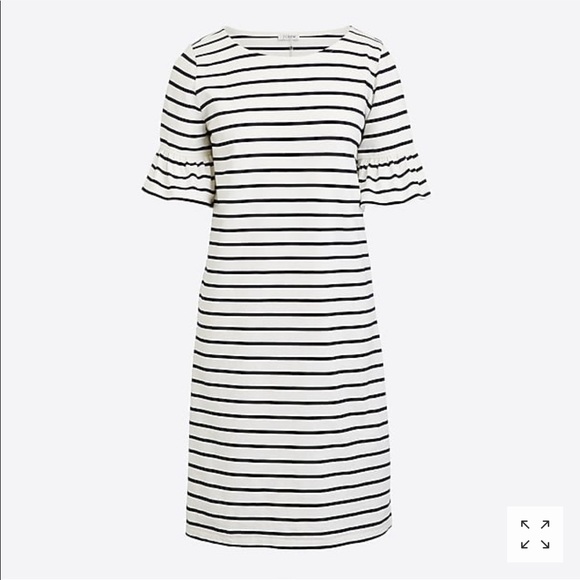 J. Crew Dresses & Skirts - NWT J CREW RUFFLE SLEEVE DRESS SIZE XL